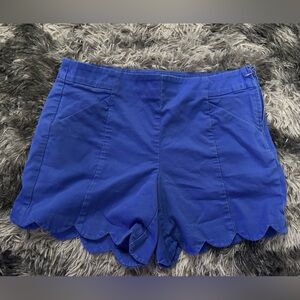 Lilly Pulitzer Blue Scalloped Shorts